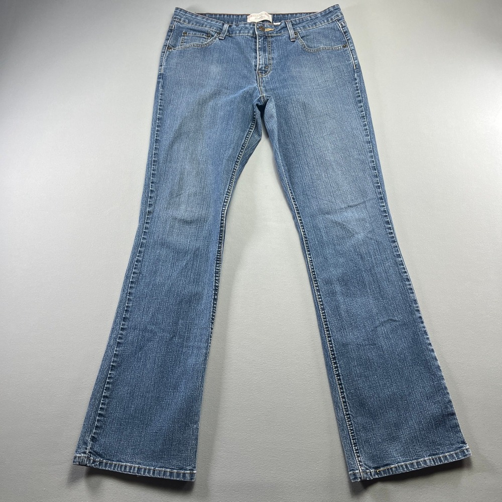 Levi Strauss Signature Bootcut Jeans Women 10 Blue Denim Cotton Stretch Low Rise